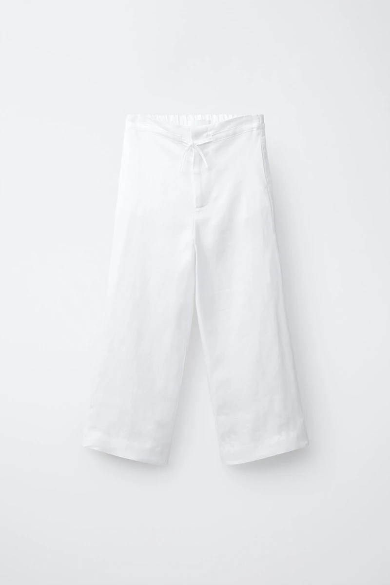 100% LINEN STRAIGHT PANTS