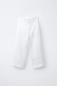 100% LINEN STRAIGHT PANTS