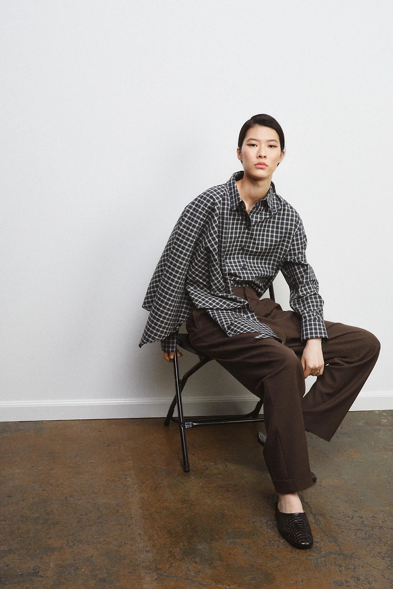 PLEATED WOOL PANTS ZW COLLECTION