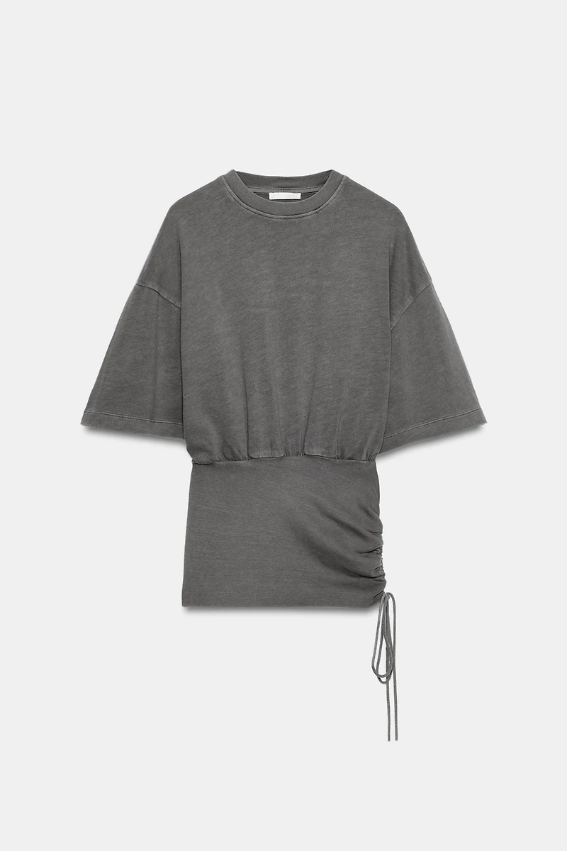 SLUB BELTED TOP