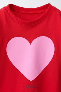 HEART PRINT T-SHIRT