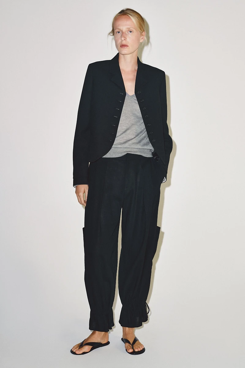 ZW COLLECTION DRAWSTRING PARACHUTE PANTS