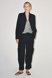 ZW COLLECTION DRAWSTRING PARACHUTE PANTS
