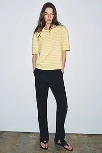 T-SHIRT RAYURES MANCHES COURTES