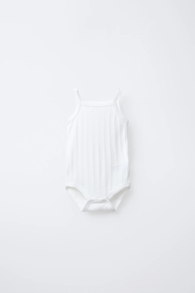 LOT DE TROIS BODYS RIB POINTELLE