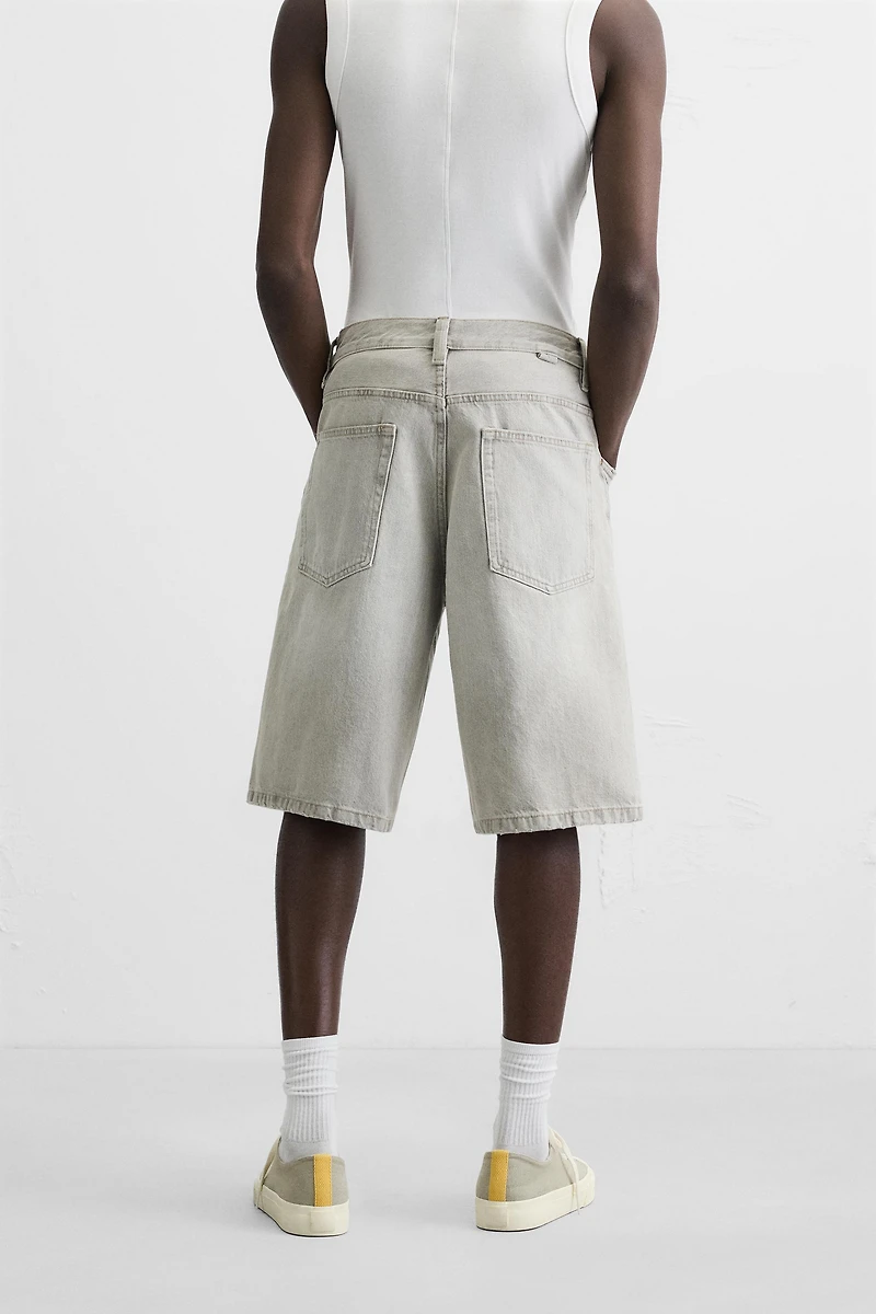 BAGGY FIT DENIM BERMUDA SHORTS