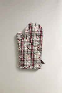 CHRISTMAS HEART OVEN MITT