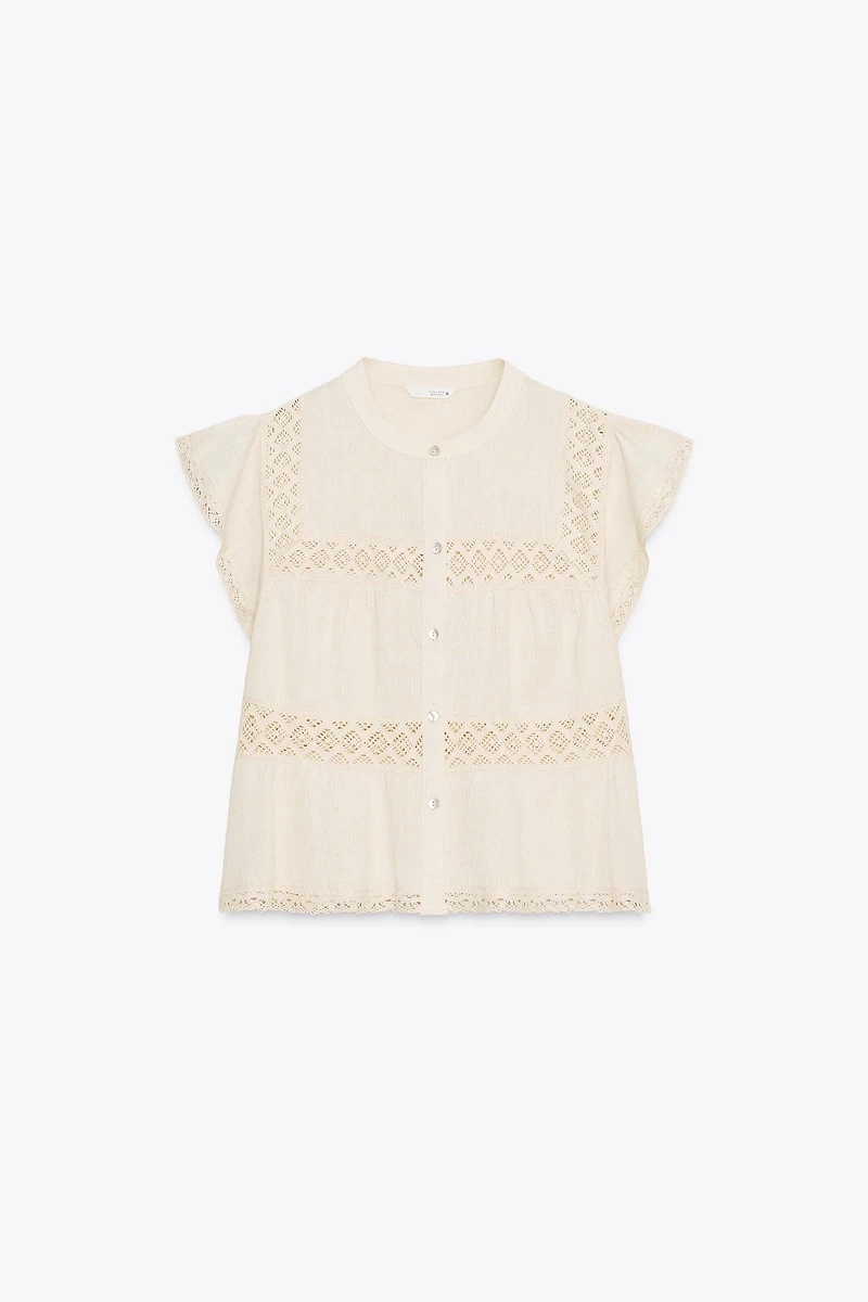 TOP RUSTIQUE CROCHET ENTRE-DEUX