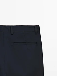 Pantalon tapered fit en coton mélang