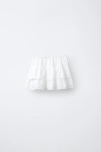 RUFFLED LACE SKIRT
