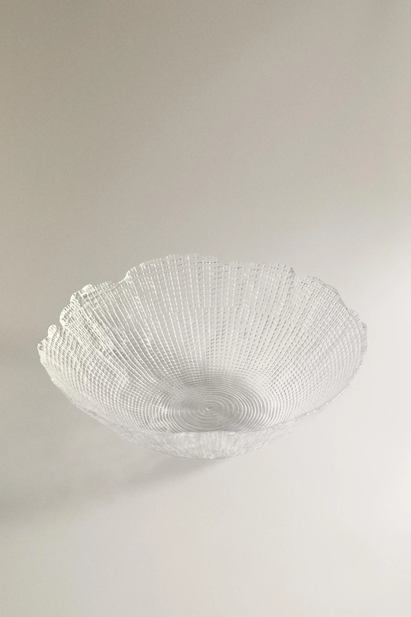 SALADIER VERRE RELIEF
