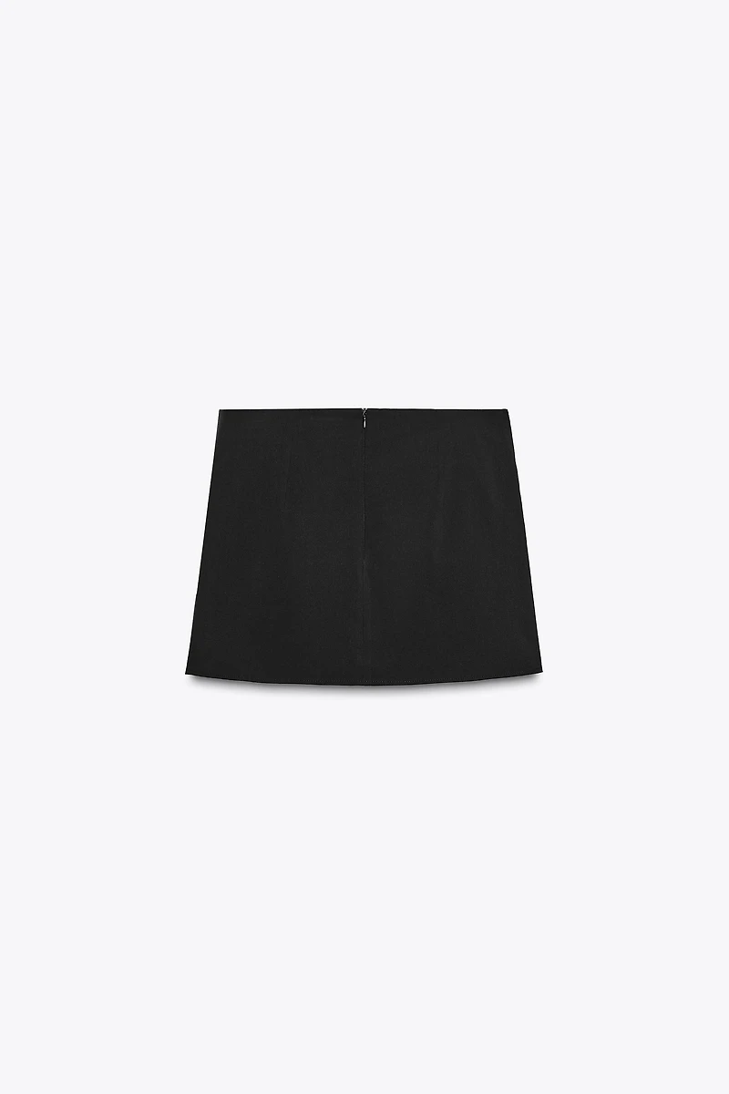 PLEATED WRAP SKORT
