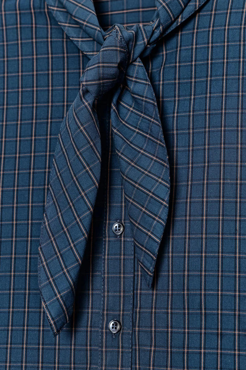 CHEMISE FOULARD À CARREAUX EN COTON