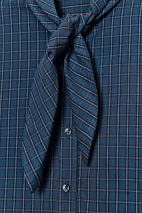 CHEMISE FOULARD À CARREAUX EN COTON