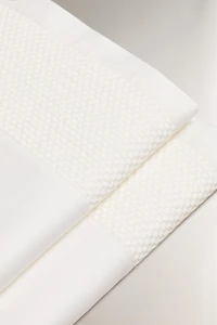 SATEEN FLAT SHEET WITH CROCHET BORDER
