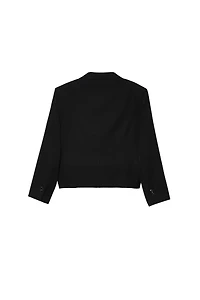 CROPPED FIT 100% WOOL SUIT BLAZER