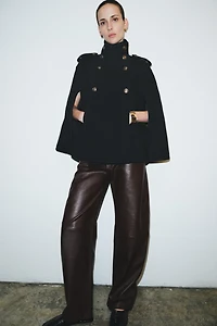 WOOL BLEND CAPE MANTECO ZW COLLECTION