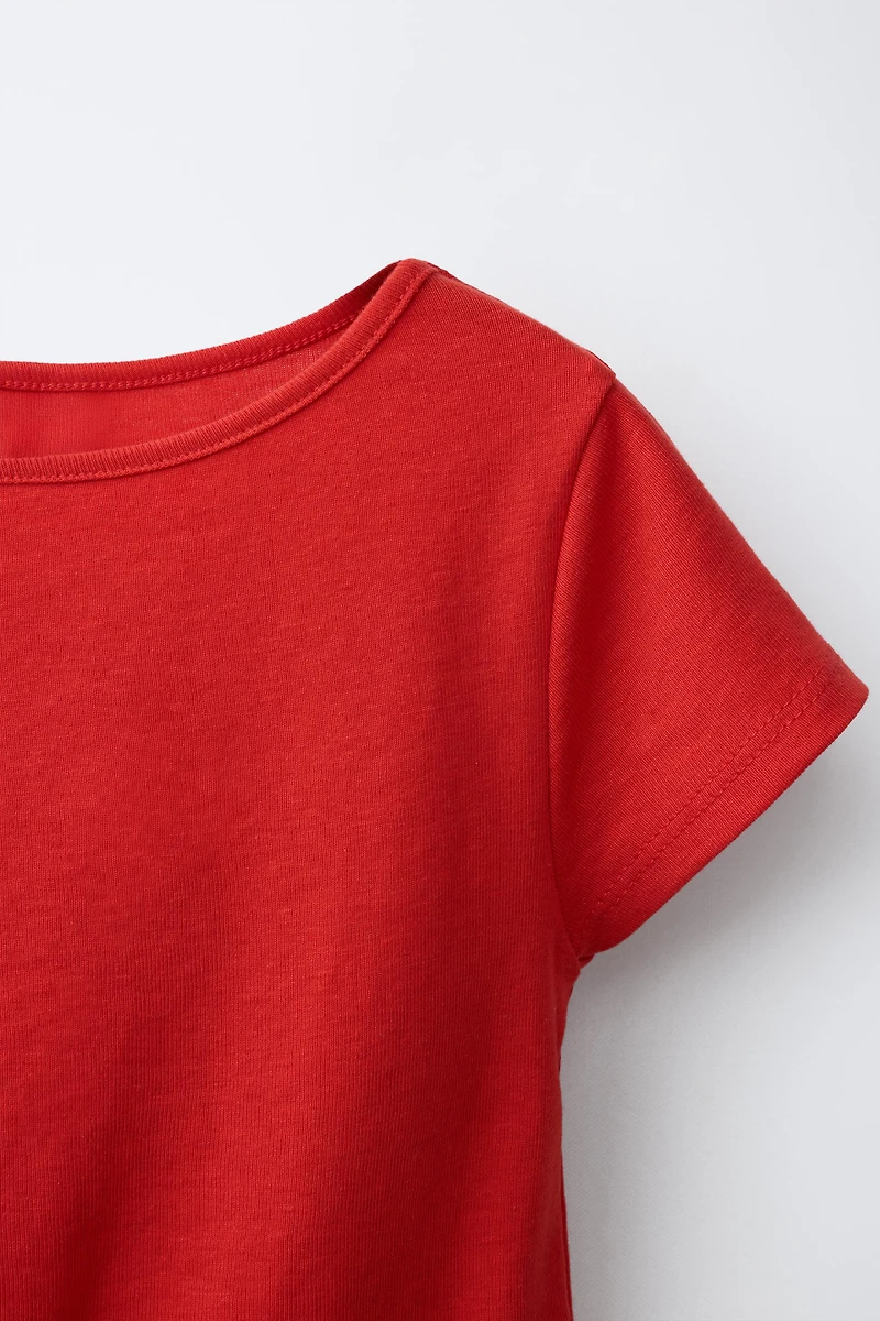 CUT OUT FLORAL T-SHIRT