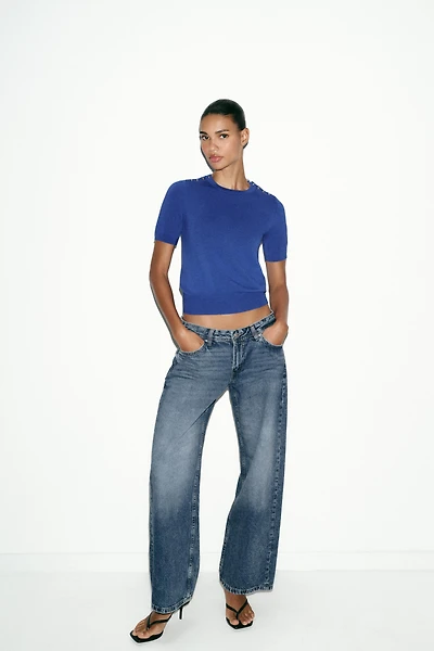 BASIC SHORT SLEEVE KNIT JUMPER