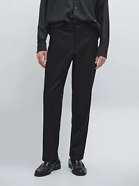 100% wool corduroy-effect flannel trousers