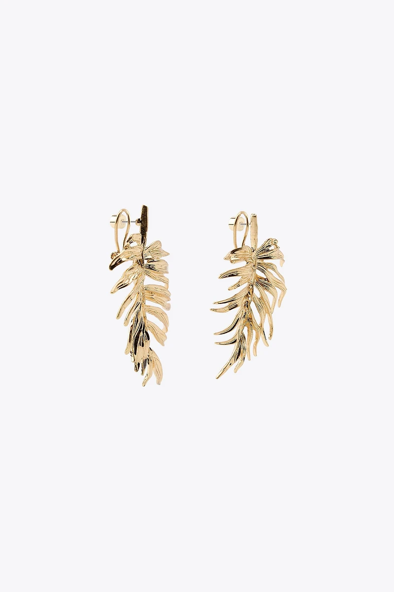 BOUCLES D'OREILLES FEUILLE D'AREC