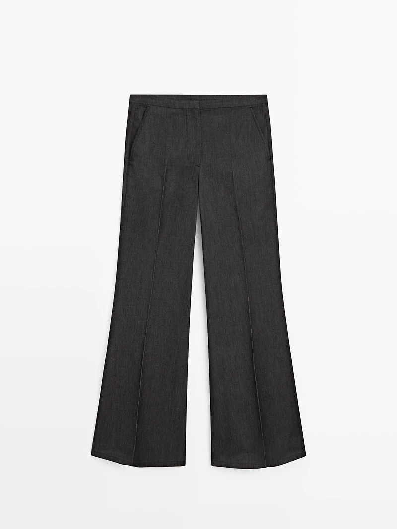 Flare fit trousers