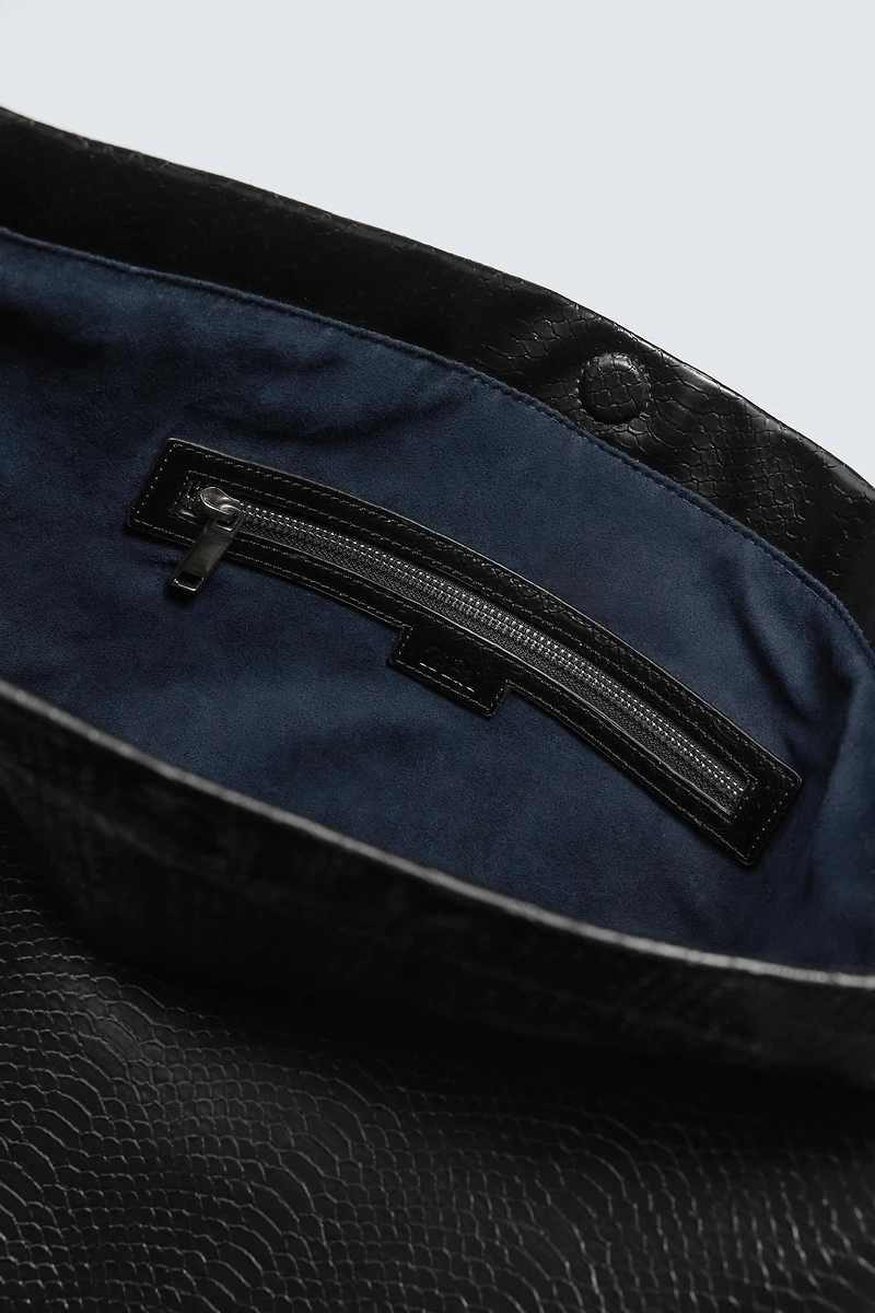 SAC SHOPPER EFFET CROCODILE