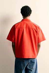 BOXY FIT DENIM POLO