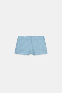 STRIPED MINI SHORTS
