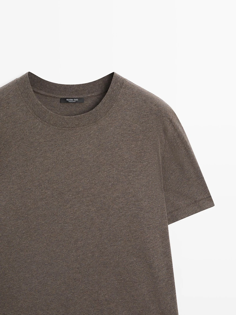 T-shirt chiné à manches courtes