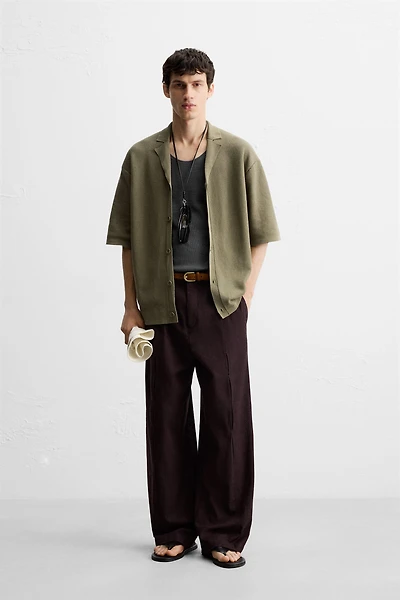 TEXTURED KNIT SHIRT