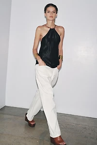 ZW COLLECTION PLEATED COTTON PANTS