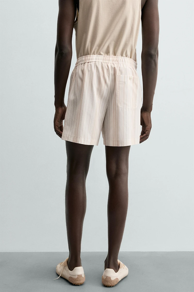 STRIPED RELAXED FIT SHORTS