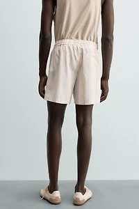 STRIPED RELAXED FIT SHORTS