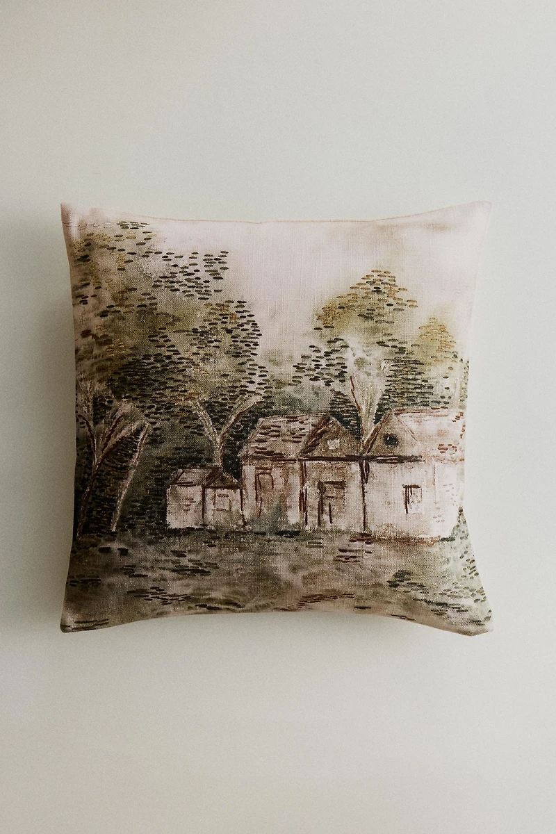 HOUSSE DE COUSSIN IMPRIMÉ PAYSAGE