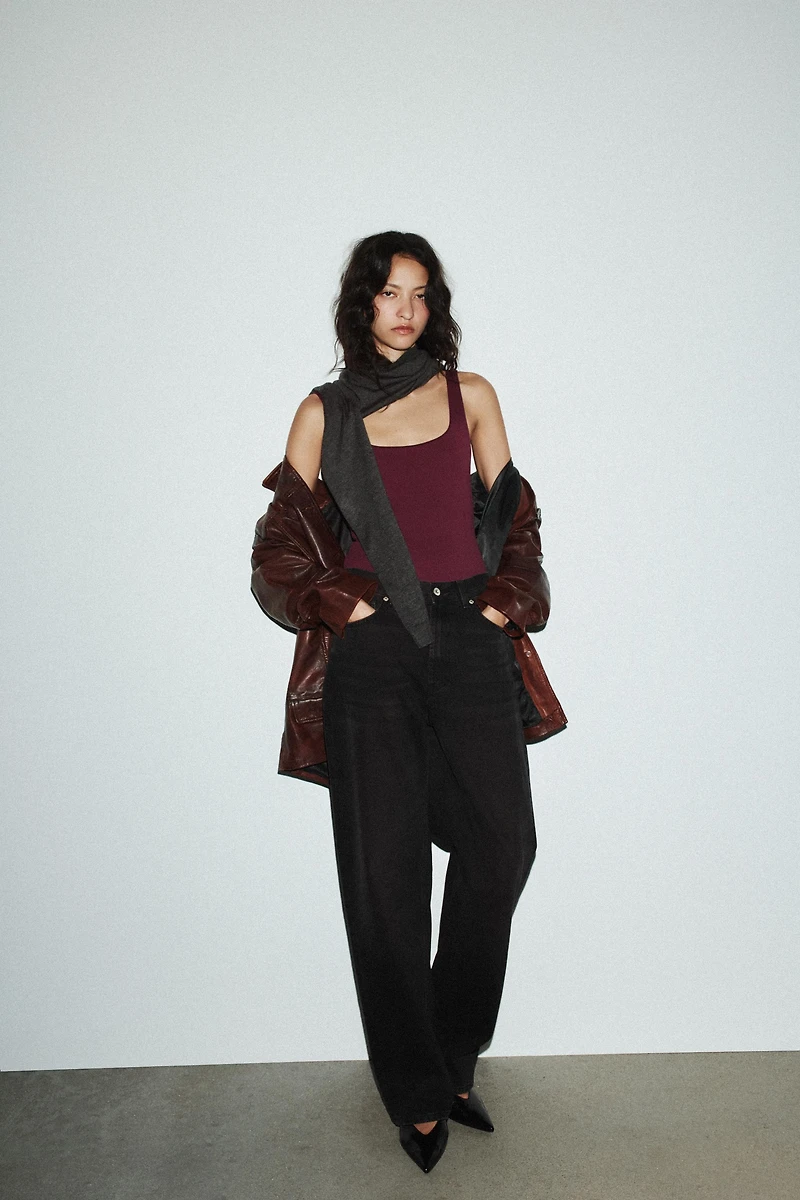 WIDE STRAP POLYAMIDE BODYSUIT