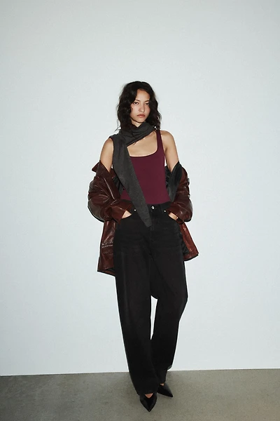 WIDE STRAP POLYAMIDE BODYSUIT