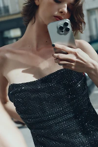 BEADED MESH TOP