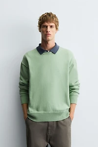 REVERSE EFFECT COTTON SWEATER
