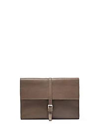 Étui à accessoires technologiques en cuir nappa