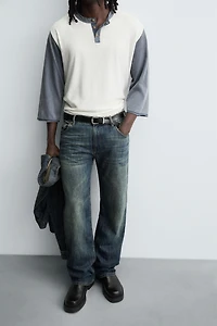 LOW RISE FLARE FIT JEANS