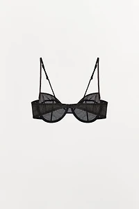 METALLIC THREAD UNDERWIRE BRA