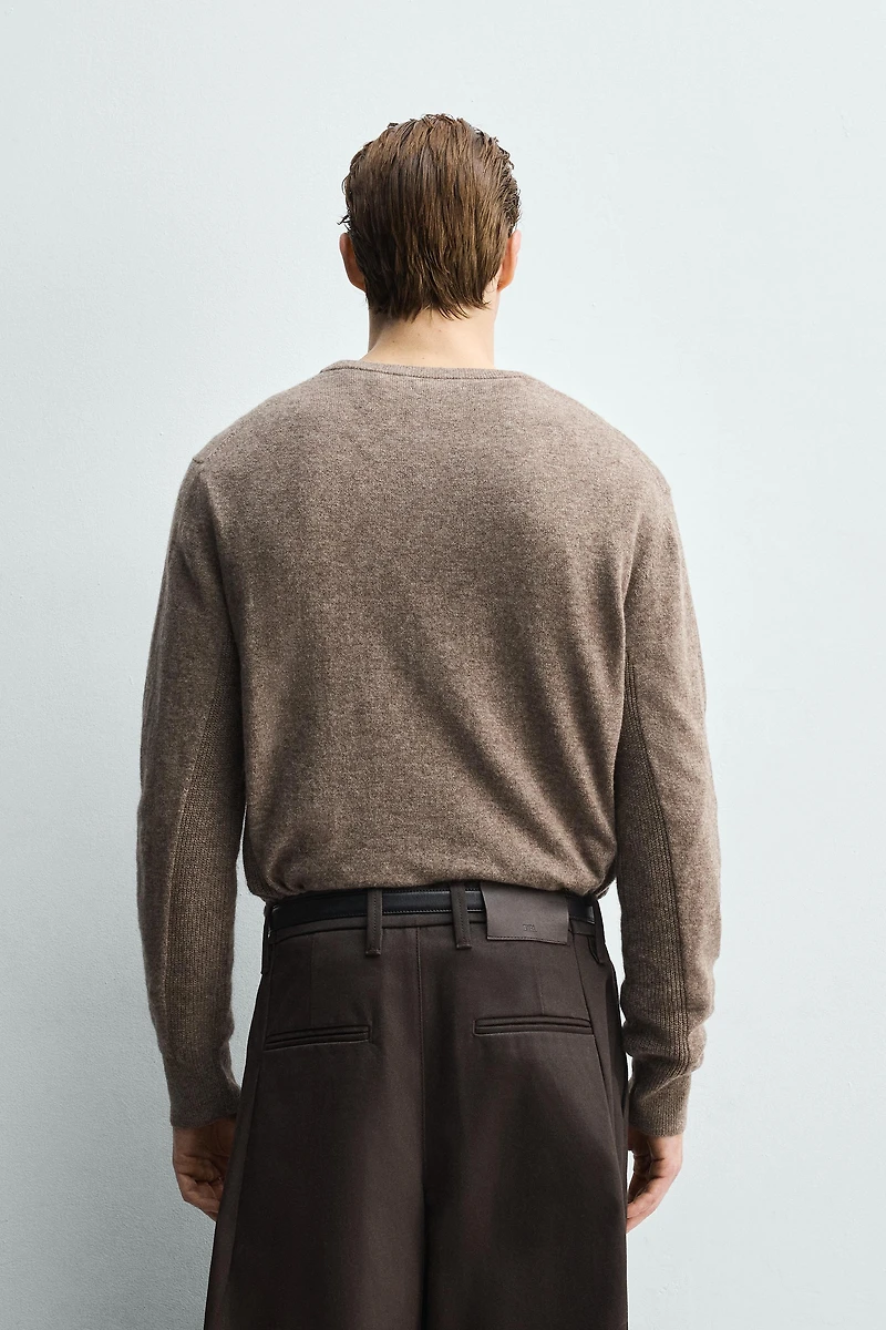WOOL BLEND HENLEY JUMPER