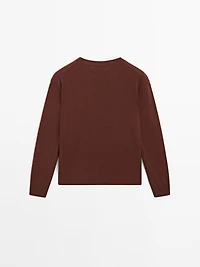 Pull col rond 100 % cachemire