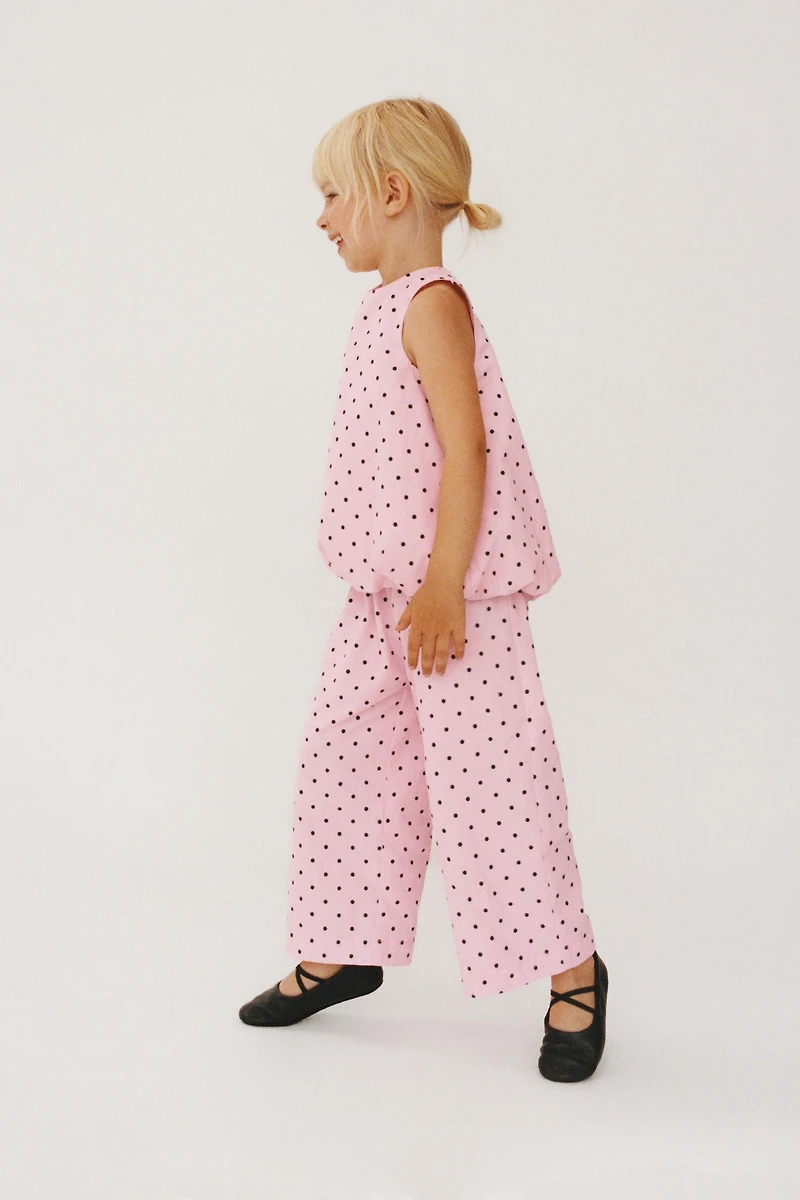 POLKA DOT PRINTED BALLOON TOP