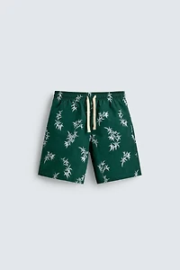 MAILLOT DE BAIN LONG À IMPRIMÉ FEUILLES