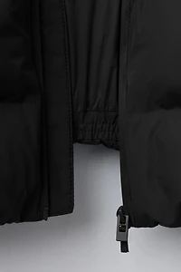 WATER REPELLENT PUFFER COAT WITH LABEL
