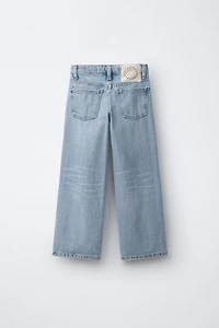 CROCHET WIDE LEG JEANS