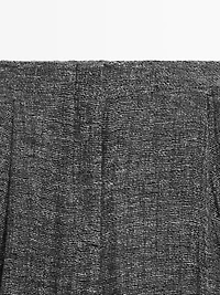 Linen blend melange darted pants