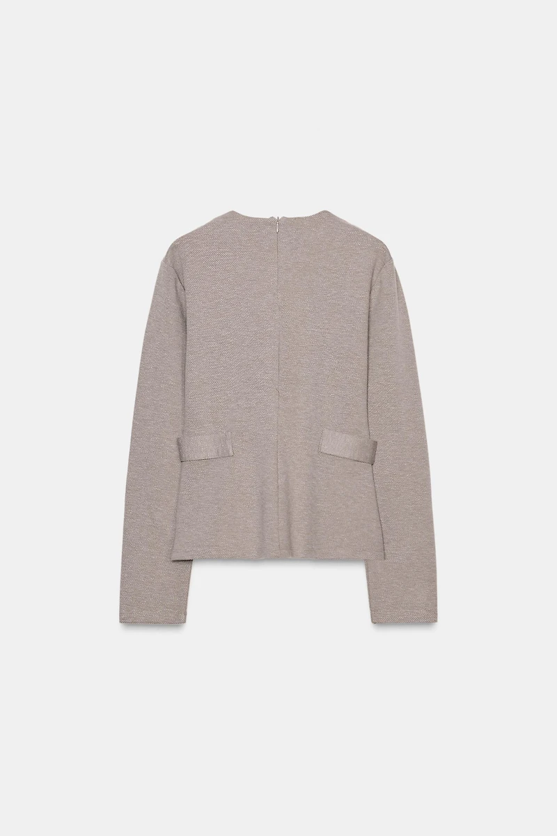 TOP EN SERGÉ À BOUTONS